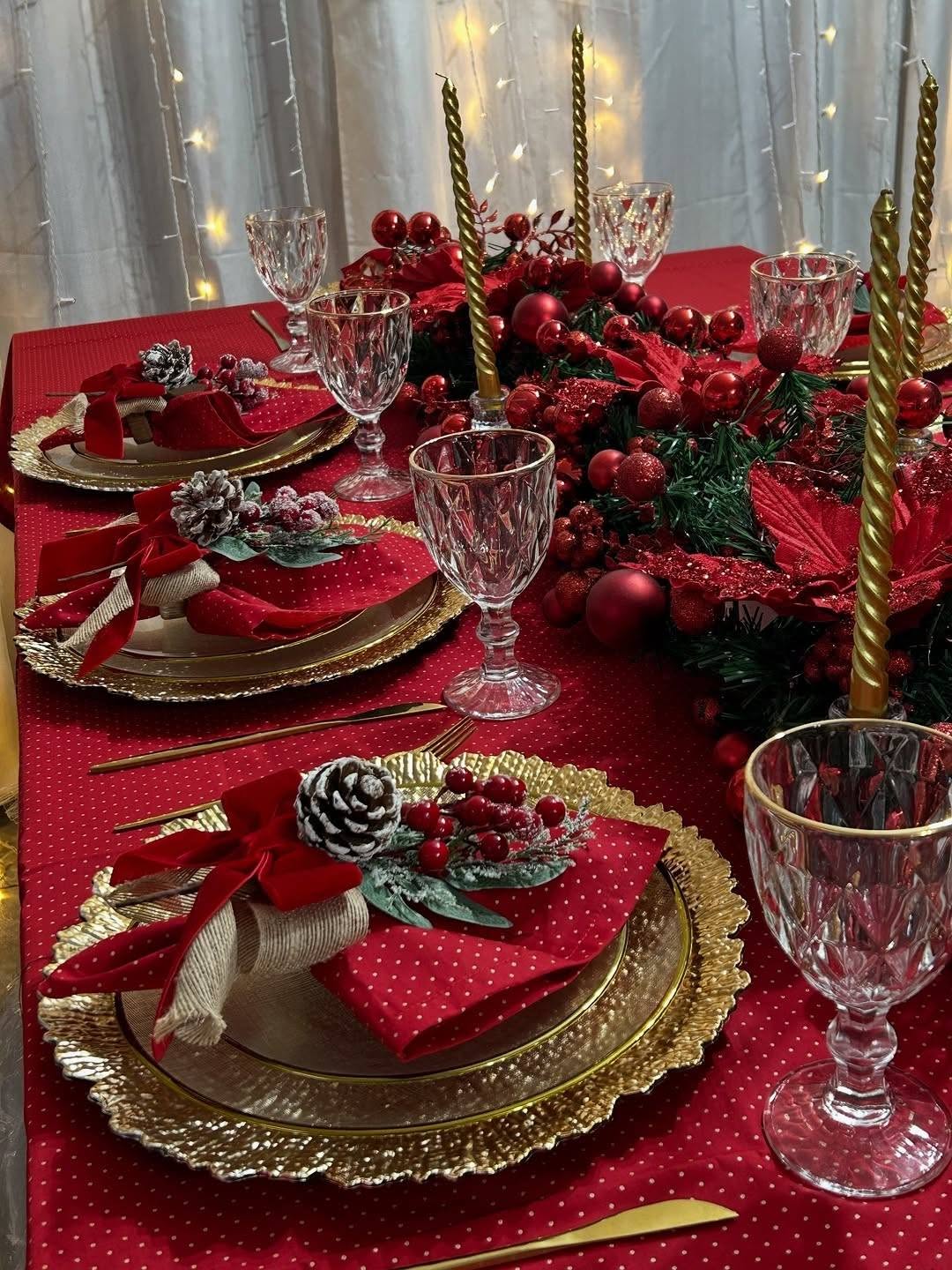 Premier Events & Decor table floral and candle arrangement